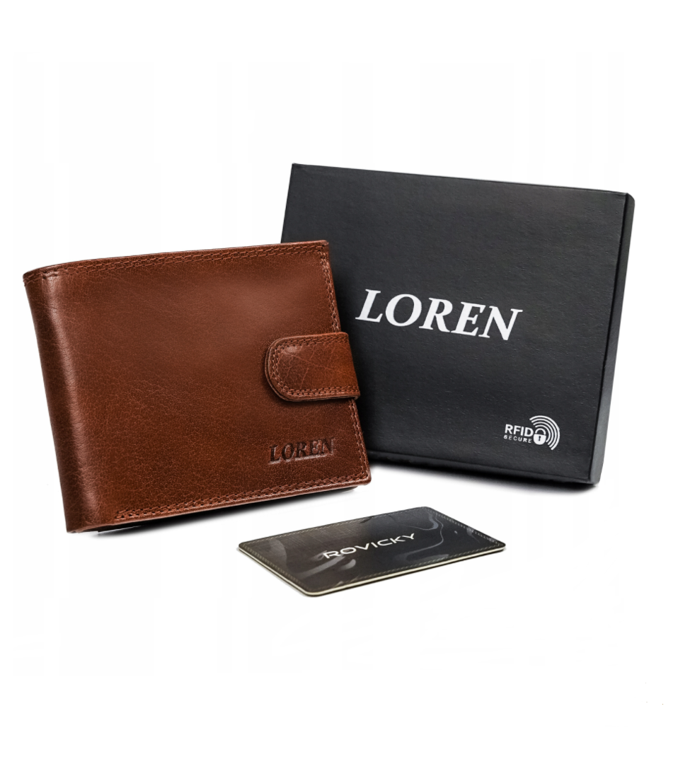 Кошелек мужской Loren N992L-BFL TAN-BROWN